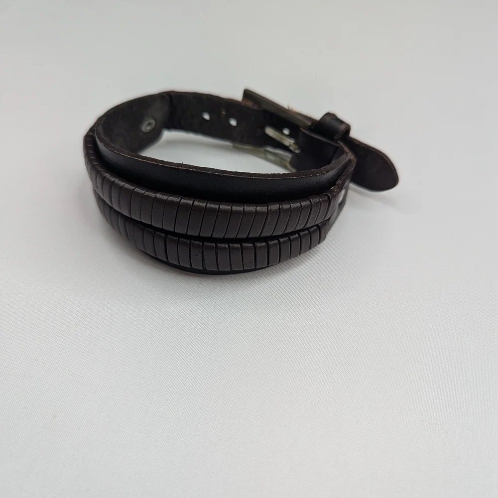 Men's Brown Leather Bracelet
